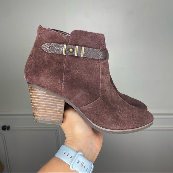 Seychelles Brown Suede Leather Ankle Strap Heeled Ankle Boots Womens 8 - Picture 6 of 13